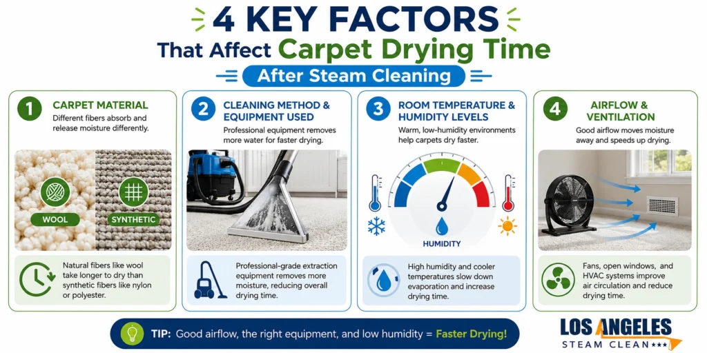 4 Key Factors that Affect Carpet Drying Time